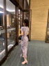 花語志旗袍高級感2025中國風改良版連衣裙新中式修身旗袍裙夏天少女新款 紫蝶新中式旗袍 L 【建議100-115斤】 曬單實拍圖