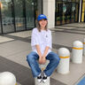 SPAO100%純棉短袖T恤男女2025夏季新款舒適親膚上衣SPDX25SD01XY 藏青/象牙熊-貼布繡 3XL 曬單實(shí)拍圖