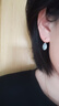 黛慕妮 18k金耳環(huán)圓珠耳圈轉(zhuǎn)運(yùn)珠光珠彩金耳飾K金耳圈一對(duì) 送情人節(jié)禮物 玫瑰金色 曬單實(shí)拍圖