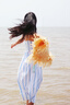 鹿珊伍度假風(fēng)草帽編織拉菲草帽女夏季海邊遮陽(yáng)帽子大帽檐旅游沙灘帽 編織大草帽【光板款】 均碼（帽圍57cm) 曬單實(shí)拍圖