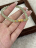 中國黃金招財貔貅黃金手鏈女足金和田玉手串生日禮物女朋友老婆結婚紀念日 足金大貔貅金珠和田玉手串 曬單實(shí)拍圖