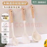 樹可迷你硅膠鍋鏟小號(hào)木柄食品級(jí)耐高溫不粘鍋寶寶輔食勺廚具套裝 迷你廚具3件套(鍋鏟+湯勺+粉抓) 曬單實(shí)拍圖