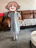 迪士尼女童連衣裙2025新款碎花裙女裙子新中式漢服公主裙LX82198 藍(lán)130 曬單實(shí)拍圖