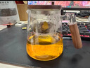 禾艾蘇（heisou）  耐熱飄逸杯泡茶壺新款胡桃木把玻璃內膽泡茶器茶水分離茶具套裝 透明胡桃木飄逸壺 750ml 曬單實(shí)拍圖