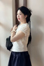 鹿珊伍假發(fā)辮子抓夾女馬尾甜颯夏日慵懶雞毛花苞頭麻花扭扭辮假發(fā)馬尾辮 夏日假發(fā)扭扭辮【棕黑色】 曬單實(shí)拍圖