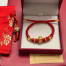 中國黃金（CHINA GOLD）十二生肖黃金手鏈女足金轉運珠本命年手繩情人節(jié)禮物送女友老婆 【未羊】十二生肖黃金手鏈 曬單實拍圖