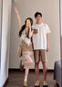 蝶嬌諾（DIEJIAONUO）連衣裙子女裝夏季2025新款韓版純欲風(fēng)甜辣妹小個(gè)子茶系穿搭顯瘦 上衣+內(nèi)搭+裙子 M 曬單實(shí)拍圖