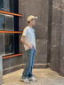 SUSTYLE高端奢侈品男裝高檔冰絲牛仔褲男夏季透氣休閑百搭復(fù)古直筒褲子男 復(fù)古藍(lán) 32  腰圍2尺5 適合140斤上下 曬單實(shí)拍圖