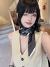 瑪麗亞·古琦（MARJA KURKI）高檔送媽媽生日禮物桑蠶絲百搭方巾女真絲絲巾禮盒裝剪影 黑 曬單實拍圖