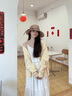 MAINLYKITTY防曬帽女夏季大帽檐防紫外線漁夫帽女士遮陽(yáng)帽時(shí)尚防嗮沙灘帽子女 【卡其】 曬單實(shí)拍圖
