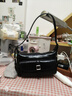 CHARLES&KEITH25夏季新品復(fù)古油蠟皮單肩斜挎腋下包七夕禮物CK2-20782621 Noir黑色 S 曬單實(shí)拍圖