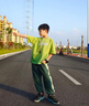 G.DUCKKIDS童裝男童夏裝套裝24新款兒童衣服中大童短袖套裝運動(dòng)兩件套男孩潮 綠色長(cháng)褲套裝gesoqmk 160 尺碼13~14歲【150-160cm】cm 曬單實(shí)拍圖