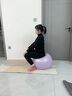 颯望德國孕婦瑜伽球助產(chǎn)防滑防爆加厚強彈力抗壓成人健身球初學者 水墨粉【升級防爆 -孕媽/兒童】 55cm 曬單實拍圖
