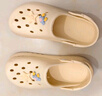 名創(chuàng)優(yōu)品（MINISO）洞洞鞋女款2025新款eva防滑防臭沙灘鞋增高涼拖鞋女夏季外穿 卡其+美食集(10個)滴塑 38-39 曬單實拍圖