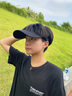 沙氏邸雅防曬帽子套裝三件套戶(hù)外跑步運動(dòng)夏季登山空頂遮陽(yáng)帽子女防曬面罩 黑色 (3件套)【帽+面紗+冰袖】 可調節 曬單實(shí)拍圖
