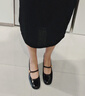 CHARLES&KEITH法式粗跟方頭金屬扣瑪麗珍鞋子女鞋女士生日禮物CK1-60280433 Black Patent黑色 40 曬單實(shí)拍圖