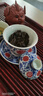 容山堂 古脂陶瓷大號(hào)泡茶三才蓋碗三件套青花瓷茶杯主人杯茶碗功夫茶具 復(fù)古青花釉里紅蓋碗-纏枝蓮 曬單實(shí)拍圖