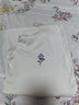 茵曼休閑花朵刺繡t恤夏季女裝設(shè)計(jì)感圓領(lǐng)短袖寬松打底上衣 淺杏色  XL 曬單實(shí)拍圖