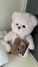莉娜熊（TeddyTales）小熊玩偶毛絨玩具熊泰迪手作熊安撫娃娃送禮送人女生生日禮物 奶粉色 中號30cm 禮盒裝 曬單實(shí)拍圖