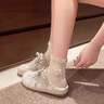 速狐包頭半拖鞋女2025夏季新款外穿拖鞋網(wǎng)面鏤空透氣網(wǎng)鞋平底德訓(xùn)半拖 卡其 37 標準運動鞋尺碼 曬單實拍圖