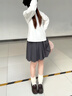 班尼路長袖t恤女裝春秋新款純棉小個(gè)子女生內(nèi)搭上衣打底衫寬松休閑衣服 白-純色 【100%棉】 M 曬單實(shí)拍圖