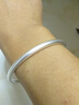 中國黃金（CHINA GOLD）999足銀男女平安喜樂手鐲女銀鐲子七夕情人節(jié)禮物送女友老婆媽媽 足銀平安喜樂手鐲【25g±1g】 曬單實拍圖