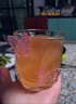 暢印粉色蝴蝶玻璃杯ins高級感喝水杯子啤酒杯家用果汁杯冷飲杯扭扭杯 粉色蝴蝶透明褶皺杯-2個裝 【200ML】 曬單實拍圖