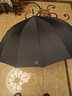 天堂 長柄加大雨傘半自動(dòng)強(qiáng)抗風(fēng)商務(wù)直桿傘晴雨傘65*16骨 云炭黑 曬單實(shí)拍圖