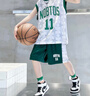 迪士尼（Disney）兒童裝男童夏裝套裝2024新款夏季中大童籃球服背心男孩運(yùn)動(dòng)服速干 綠色 150 cm 曬單實(shí)拍圖