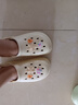 名創(chuàng)優(yōu)品（MINISO）洞洞鞋男女夏季外穿涼鞋防滑厚底踩屎感包頭涼拖鞋 卡其+海洋星星 曬單實拍圖