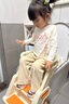 煦凜【日本】兒童坐便器0-3-6-12歲樓梯式男女寶寶階梯折疊架坐便圈凳 【云錦黃】PVC軟墊 曬單實(shí)拍圖