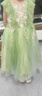 安妮優(yōu)兒女童公主裙夏季連衣裙2024新款兒童裝洋氣禮服裙子蓬蓬紗綠色 150 曬單實(shí)拍圖