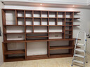老榆木書(shū)架定制書(shū)柜滿(mǎn)墻書(shū)架實(shí)木格子架落地置物架客廳整墻全實(shí)木 老榆木板3cm厚度每平米定制 曬單實(shí)拍圖