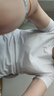 拇指白小T涼感冰玉短袖T恤男女圓領(lǐng)純色打底衫春新款體恤 女款皓白 M 曬單實(shí)拍圖
