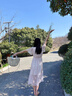 MAGIOPY國(guó)際奢侈品牌女裝高檔碎花連衣裙女夏季新款雪紡時(shí)尚印花連身裙子 粉紅色 S 曬單實(shí)拍圖