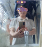 紅蜻蜓純棉短袖t恤女2025新款夏季條紋顯瘦寬松遮肉洋氣別致女士上衣 黑色條紋短袖 XL 【建議120-135斤】 曬單實(shí)拍圖