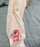 迪士尼女童打底褲外穿夏薄款白色草莓熊褲子夏季女孩SS32037 白+粉120 曬單實拍圖