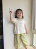 優(yōu)奇女童套裝春夏款兒童t袖可愛洋氣衣服上衣長褲寶寶兩件套分體套裝 曬單實拍圖