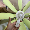 YRYE蘇泊爾機（SUPO）同款小吊扇床上小型微風(fēng)蚊帳學(xué)生宿舍風(fēng)扇家用大風(fēng)力迷你電風(fēng)扇 【全新升級抹茶綠】+吊扇橫桿+2米開(kāi)關(guān)線(xiàn) 曬單實(shí)拍圖