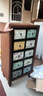 溫鑫福美式實(shí)木斗柜抽屜式收納柜子歐式臥室儲物復古客廳靠墻彩繪五斗柜 復古做舊小三斗柜胡桃色 曬單實(shí)拍圖