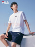 FILA斐樂(lè )官方男裝短袖t恤夏季運動(dòng)T恤男短袖純棉休閑上衣男 標準白-WT 180/100A/XL 曬單實(shí)拍圖