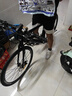 永久公路車(chē)自行車(chē)直把彎把山地車(chē)男女越野變速700C單車(chē)青少年競速賽車(chē) 鋼架 黑色 27速 燕把輻條輪 曬單實(shí)拍圖