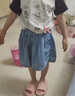 巴拉巴拉童裝兒童短褲女童牛仔褲2025夏季A字裙褲蝴蝶結(jié)抑菌208225110006 曬單實(shí)拍圖