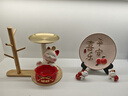 赟婭招財(cái)貓鑰匙收納玄關(guān)裝飾品擺件入戶門口鞋柜客廳家居喬遷新居禮品 福袋貓+木架+平安喜樂擺臺(tái)+兩貓 曬單實(shí)拍圖