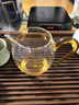 容山堂禾器公道杯茶漏玻璃大號茶海加厚分茶器帶把公杯高檔功夫茶具配件 禾器晶彩怡然公道杯-淺黃色 曬單實(shí)拍圖