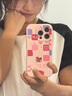 圣圖朗新款17AI按鍵全包iphone16pro手機(jī)殼蘋果15p液態(tài)硅膠13高級(jí)感14promax卡通11軟植絨12可愛(ài)女款全包 愛(ài)心格子熊【砂粉色】液態(tài)16以上AI按鍵全包  iPhone 16 p 曬單實(shí)拍圖