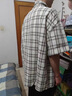 安初夏格子短袖襯衫男夏季港風(fēng)潮流帥氣休閑套裝新款男裝搭配襯衣三件套 【三件套】杏色襯衫+短袖+黑色褶 XL 曬單實拍圖