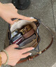 湯麗柏琦（Tory Burch）T MONOGRAM 25年專柜新款 提花斜挎水桶包女包 TB女包 七夕禮物 中號海軍藍(lán)166414 405 新款 曬單實拍圖