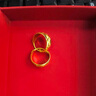 周六福5G工藝黃金耳環(huán)女車花素圈七夕禮物計(jì)價(jià)A0913146 一對 約2.08g  曬單實(shí)拍圖