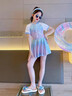 G.duck女童泳衣夏季2026新款兒童美人魚(yú)游泳衣多巴胺洋氣女孩泳裝公主風(fēng) 圖片色 漸變美人魚(yú)泳衣 150 碼（身高130-140cm） 曬單實(shí)拍圖